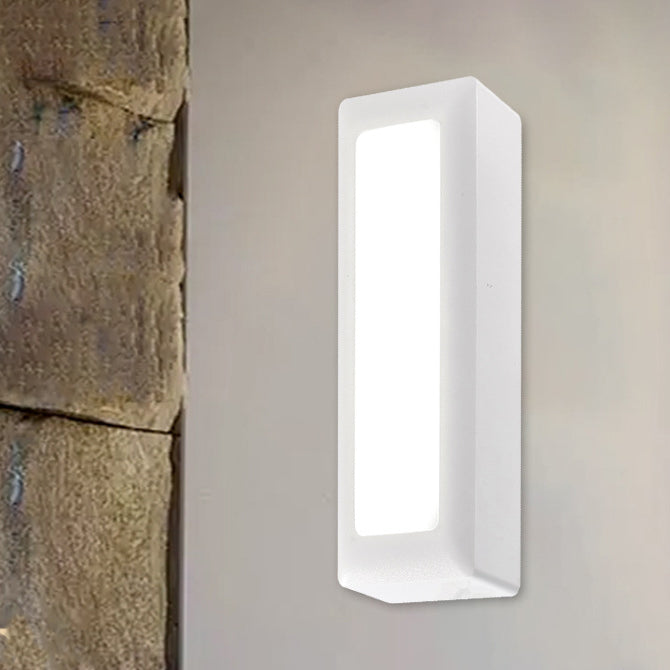 Waterproof PC PS Rectangular Recessed LED Wall Sconce Lamp