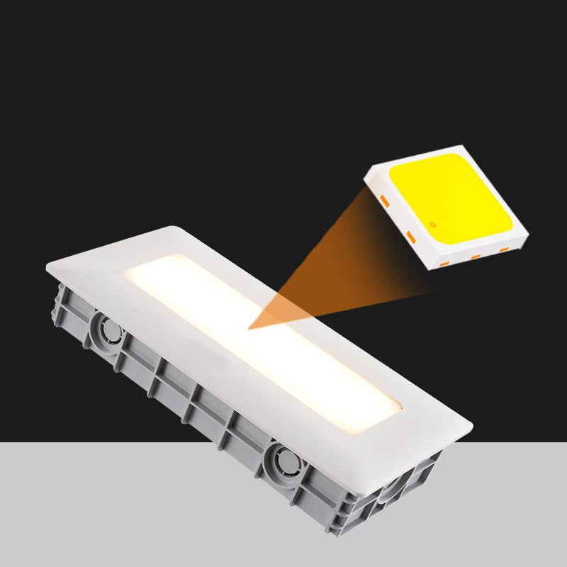 Waterproof PC PS Rectangular Recessed LED Wall Sconce Lamp