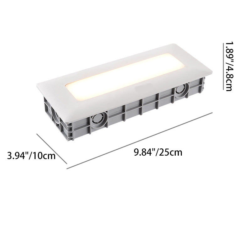 Waterproof PC PS Rectangular Recessed LED Wall Sconce Lamp