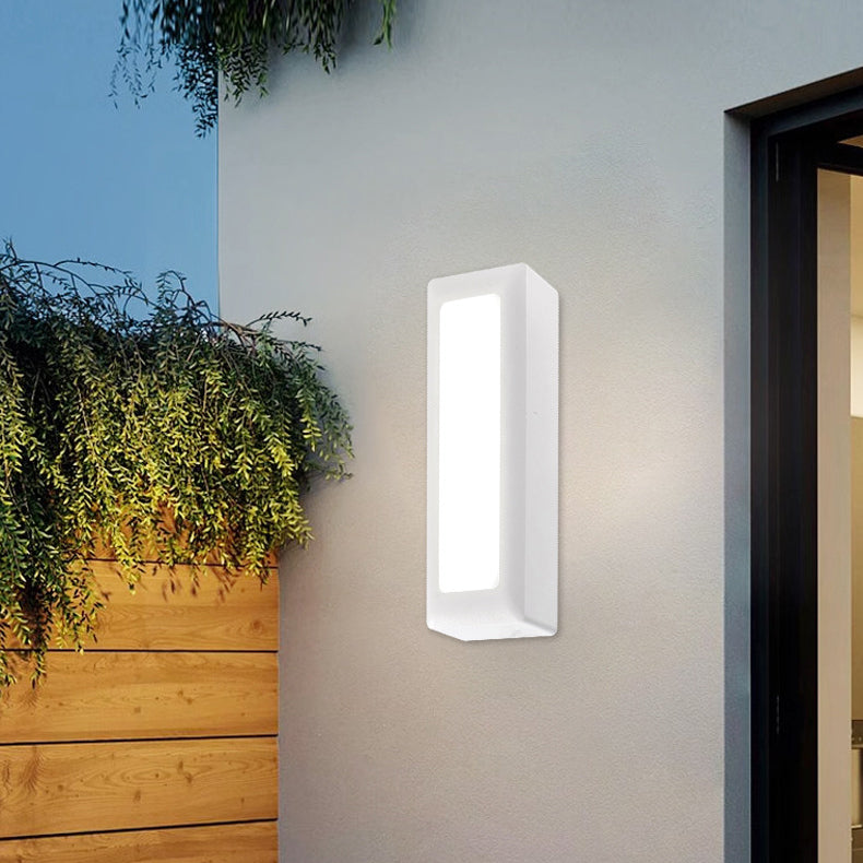 Waterproof PC PS Rectangular Recessed LED Wall Sconce Lamp