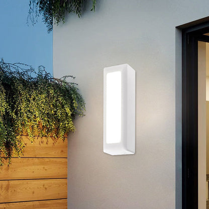 Waterproof PC PS Rectangular Recessed LED Wall Sconce Lamp