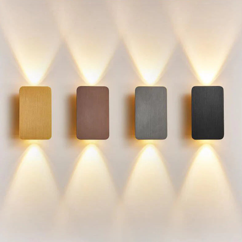 Nordic Minimalist Aluminum Flat Panel LED Wall Sconce