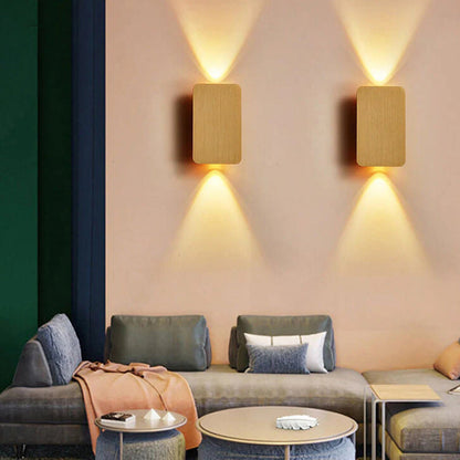Nordic Minimalist Aluminum Flat Panel LED Wall Sconce