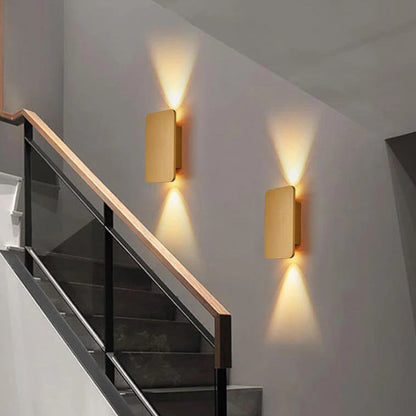 Nordic Minimalist Aluminum Flat Panel LED Wall Sconce