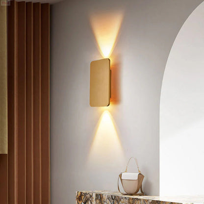 Nordic Minimalist Aluminum Flat Panel LED Wall Sconce