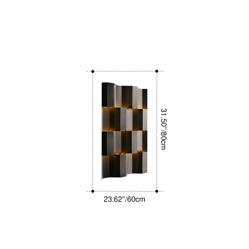 Waterproof Stainless Steel Rectangular LED Wall Sconce Lamp