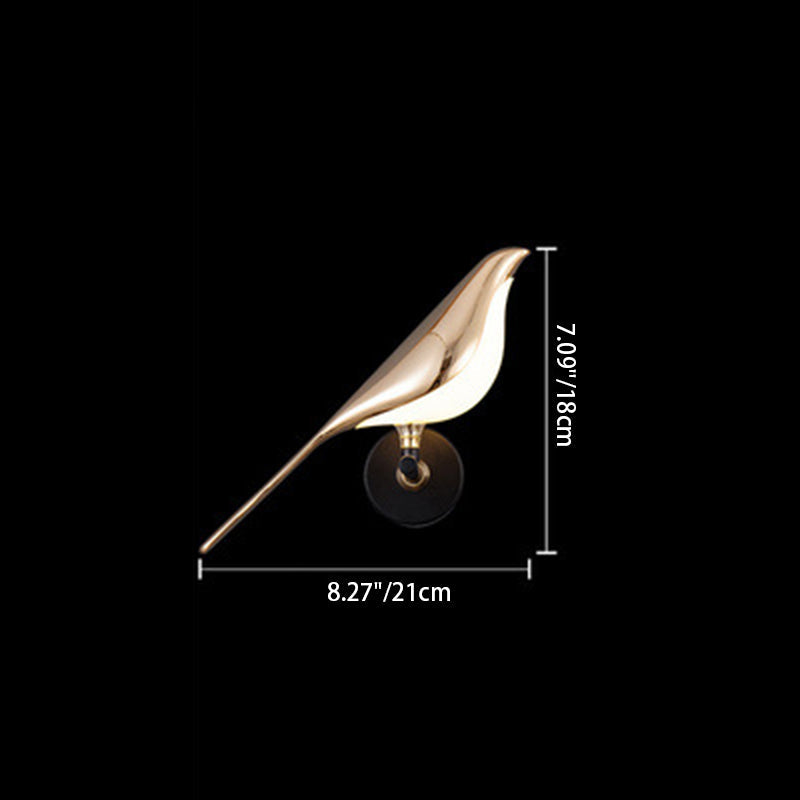Zinc Alloy Acrylic Bird Adjustable LED Wall Sconce Lamp