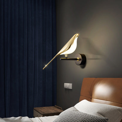 Zinc Alloy Acrylic Bird Adjustable LED Wall Sconce Lamp