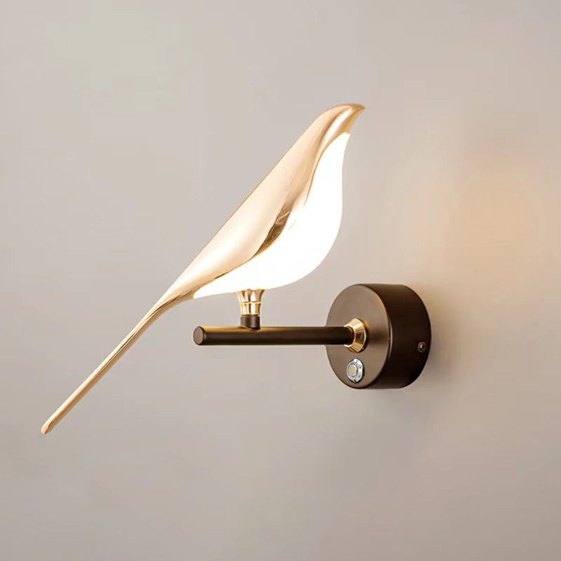 Zinc Alloy Acrylic Bird Adjustable LED Wall Sconce Lamp