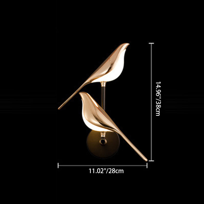 Zinc Alloy Acrylic Bird Adjustable LED Wall Sconce Lamp