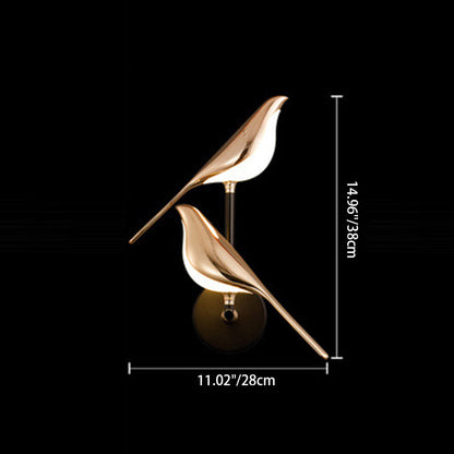 Zinc Alloy Acrylic Bird Adjustable LED Wall Sconce Lamp