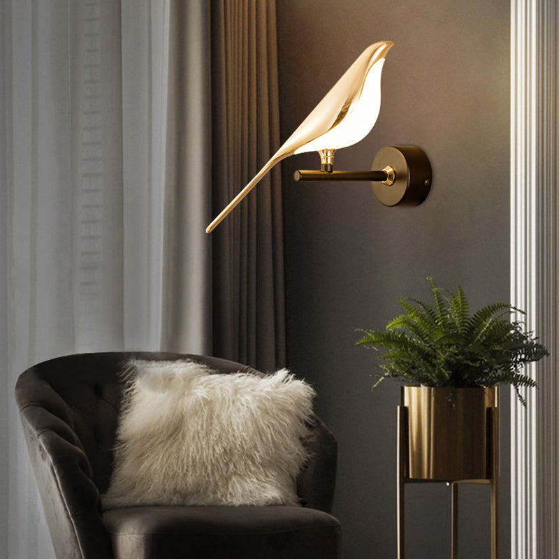 Zinc Alloy Acrylic Bird Adjustable LED Wall Sconce Lamp