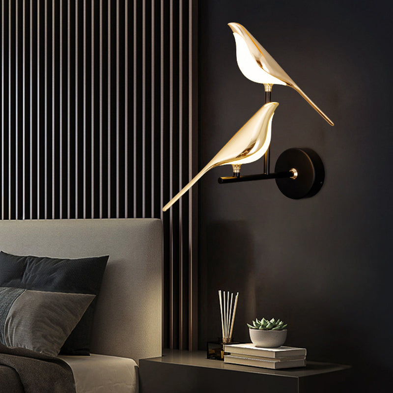 Zinc Alloy Acrylic Bird Adjustable LED Wall Sconce Lamp