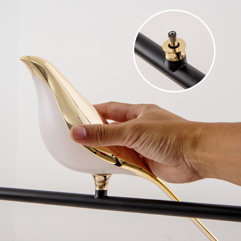 Zinc Alloy Acrylic Bird Adjustable LED Wall Sconce Lamp