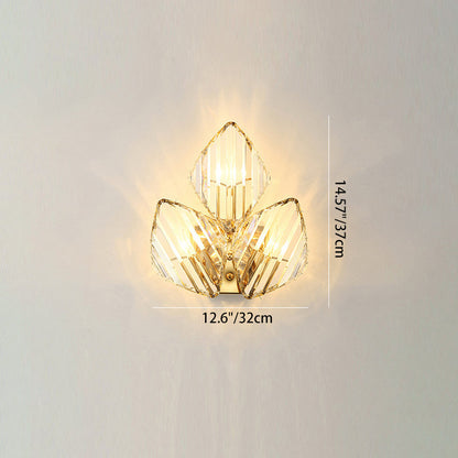 Metal Acrylic Diamond-Pattern 1/2/3-Light Wall Sconce Lamp