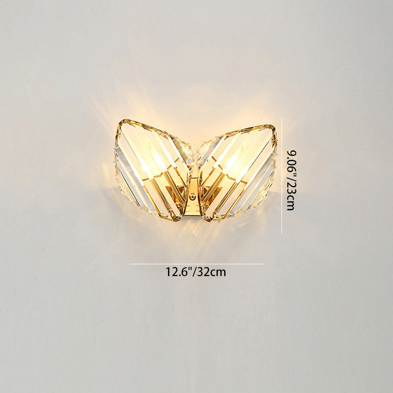 Metal Acrylic Diamond-Pattern 1/2/3-Light Wall Sconce Lamp