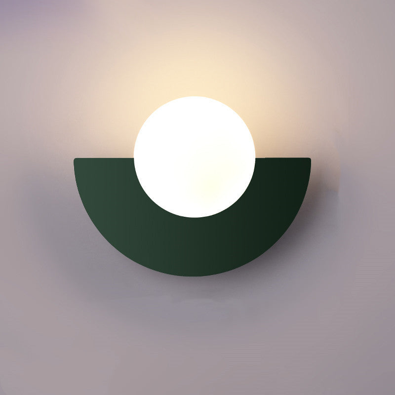 Modern Minimalist Glass Globe 1-Light Wall Sconce