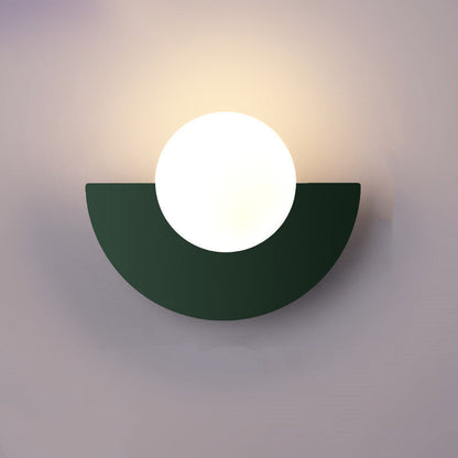 Modern Minimalist Glass Globe 1-Light Wall Sconce
