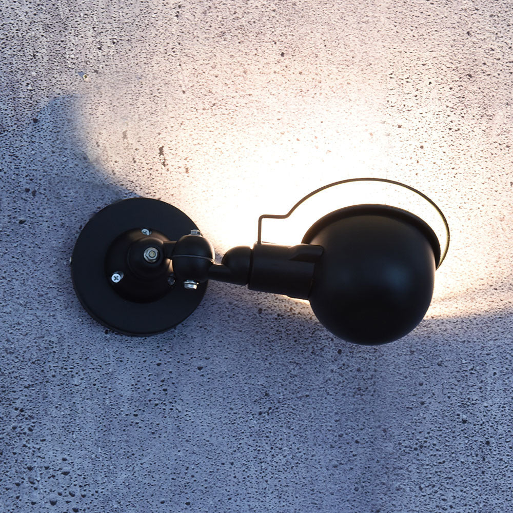 Vintage Iron Dome Adjustable 1-Light Wall Sconce Lamp