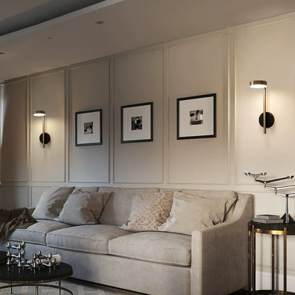 Rotatable Long Cylinder Round Aluminum LED Wall Sconce Lamp