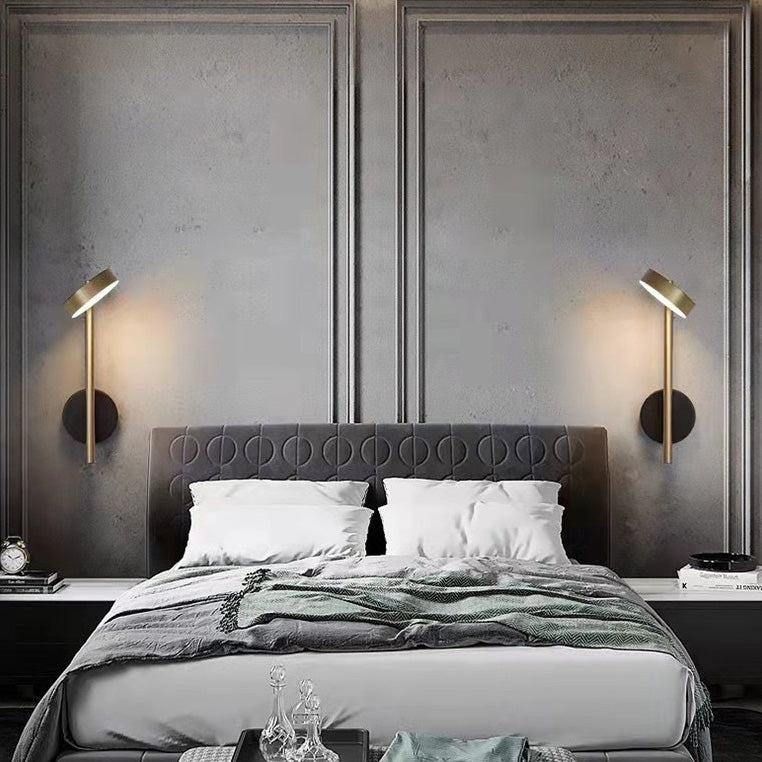 Rotatable Long Cylinder Round Aluminum LED Wall Sconce Lamp