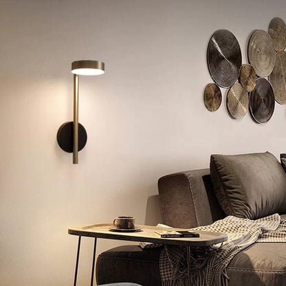 Rotatable Long Cylinder Round Aluminum LED Wall Sconce Lamp