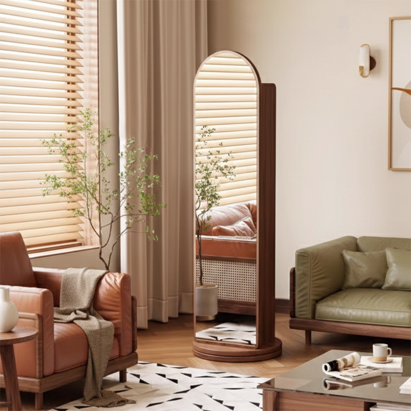 Modern Fiberboard Floor Mirror