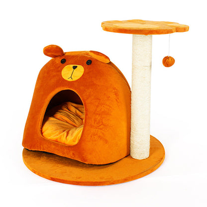 Teddy Bear Cat Tree & Condo with Perch