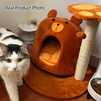 Teddy Bear Cat Tree & Condo with Perch