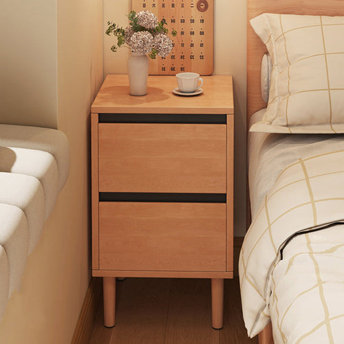 Modern Wood Solid Wood Nightstand