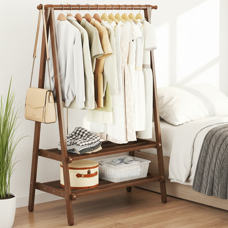 Contemporary Scandinavian Bamboo Hall Tree