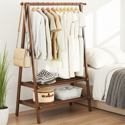 Contemporary Scandinavian Bamboo Hall Tree