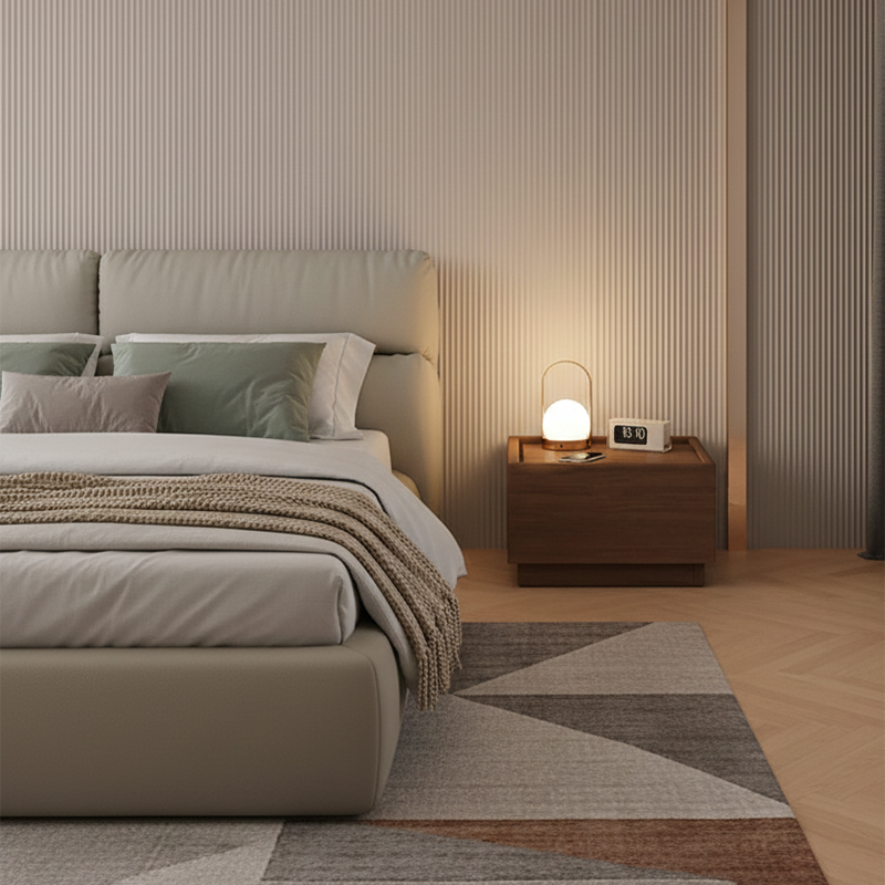 Modern Minimalist Fiberboard Nightstand
