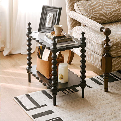 Traditional Wood Solid Wood Side Table