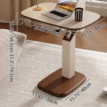 Contemporary Leather Side Table
