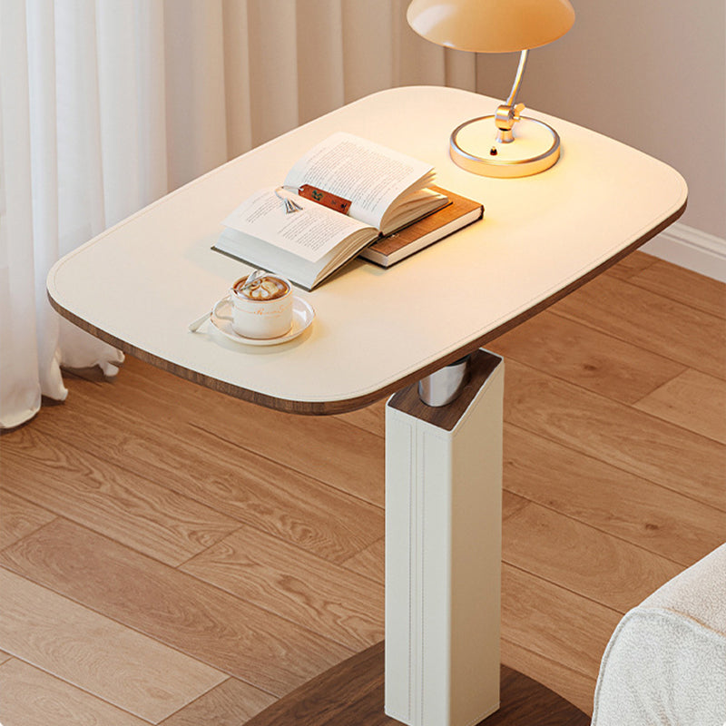 Contemporary Leather Side Table