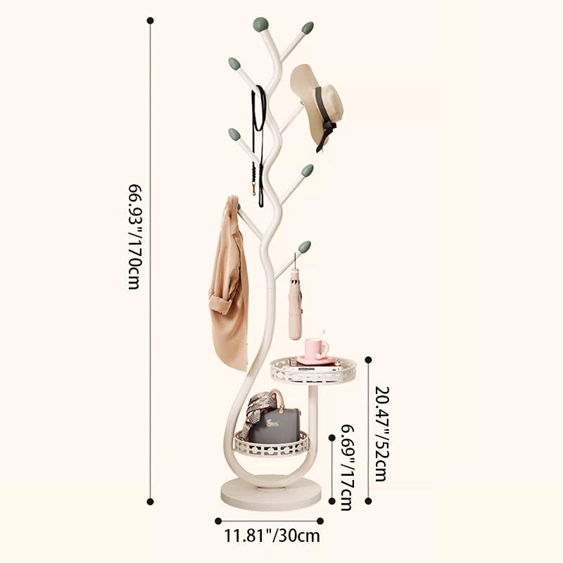 Contemporary Carbon Steel Hall Tree