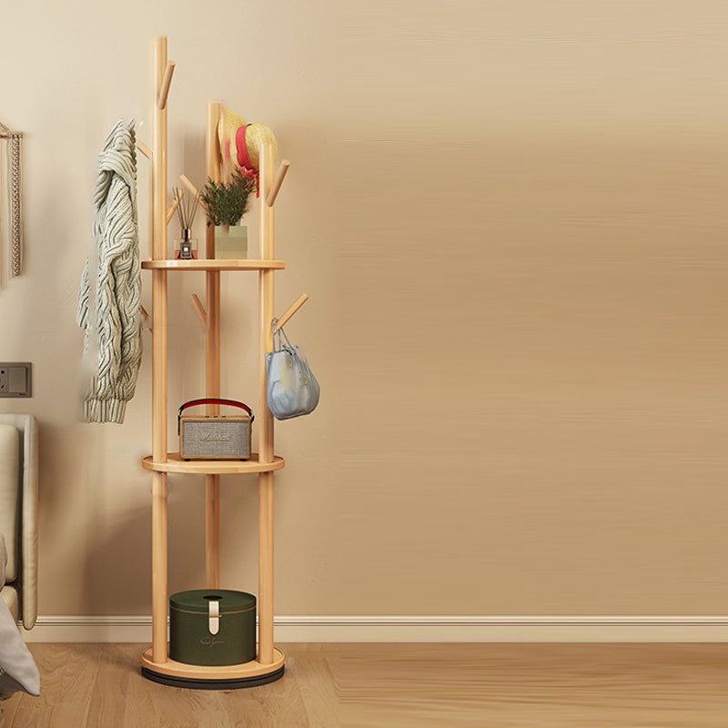 Contemporary Wood Hall Tree