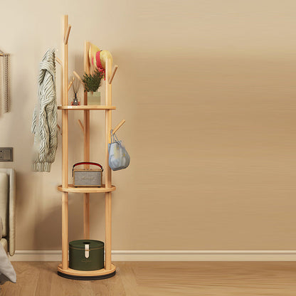 Contemporary Wood Hall Tree
