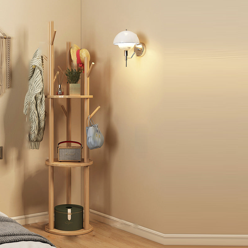 Contemporary Wood Hall Tree