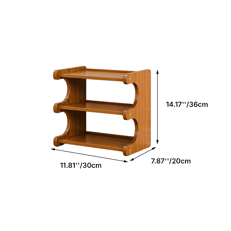 Contemporary Bamboo Shoe Rack