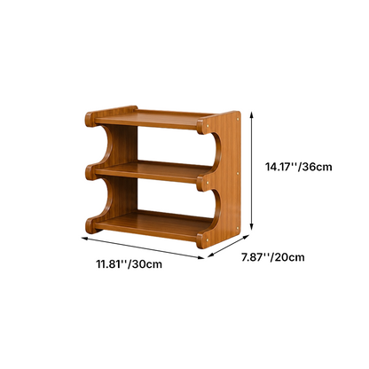 Contemporary Bamboo Shoe Rack