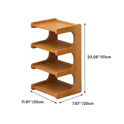 Contemporary Bamboo Shoe Rack