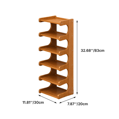 Contemporary Bamboo Shoe Rack