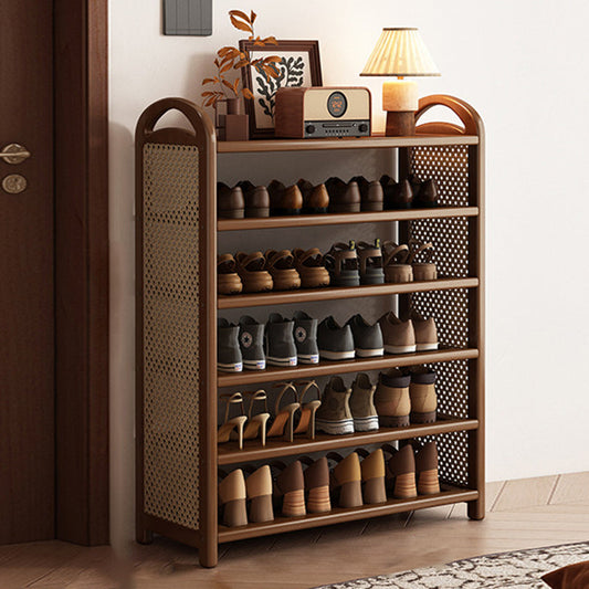 Traditional Rattan Shoe Rack