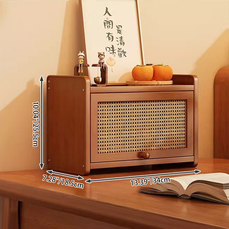 Contemporary Rattan Storage Cabinet