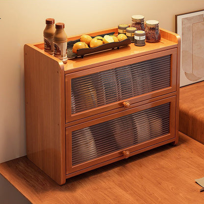 Contemporary Rattan Storage Cabinet