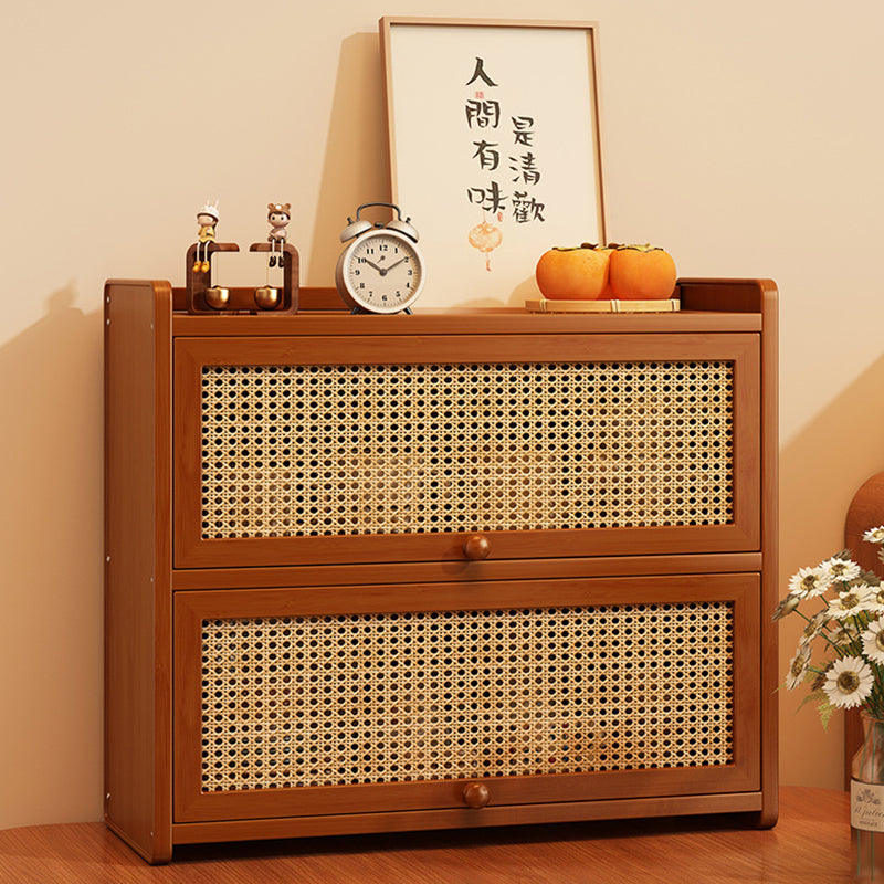 Contemporary Rattan Storage Cabinet