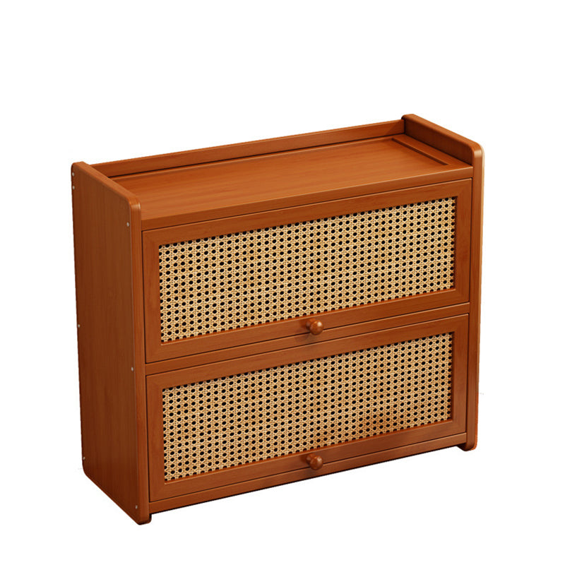 Contemporary Rattan Storage Cabinet