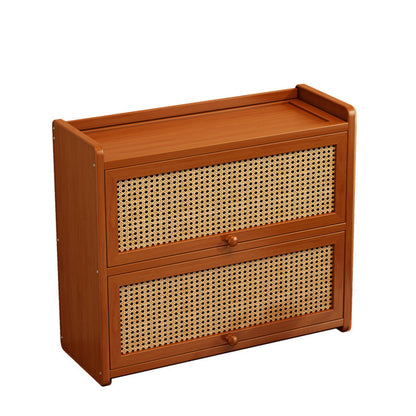 Contemporary Rattan Storage Cabinet